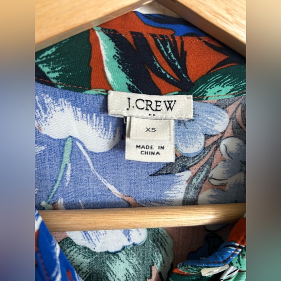 J. Crew Floral Shirt Dress Size XS - Picture 8 of 9